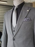 Load image into Gallery viewer, Antinori Gray Slim Fit Peak Lapel Suit-baagr.myshopify.com-suit-BOJONI
