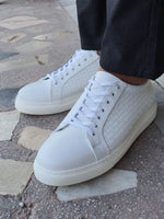 Load image into Gallery viewer, Monteri White Low-Top Sneakers-baagr.myshopify.com-shoes2-brabion
