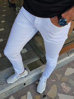 Load image into Gallery viewer, Forenzax White Slim Fit Jeans-baagr.myshopify.com-Pants-BOJONI
