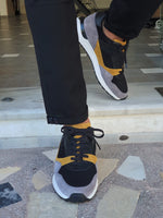 Load image into Gallery viewer, Bano Yellow Mid-Top Sneakers-baagr.myshopify.com-shoes2-brabion
