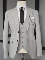 Load image into Gallery viewer, Forenzax  Gray Slim Fit Cotton Suit-baagr.myshopify.com-suit-BOJONI

