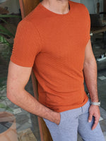 Load image into Gallery viewer, Trento Tile Slim Fit Round Neck T-Shirt-baagr.myshopify.com-T-shirt-BOJONI
