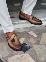 Load image into Gallery viewer, Forenzax Worth Beige Tassel Loafers-baagr.myshopify.com-shoes2-brabion
