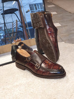 Load image into Gallery viewer, Argeli Brown Monk Strap Loafers-baagr.myshopify.com-shoes2-brabion
