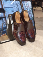 Load image into Gallery viewer, Argeli Brown Monk Strap Loafers-baagr.myshopify.com-shoes2-brabion
