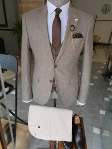 Antinori Beige Slim Fit Notch Lapel Suit-baagr.myshopify.com-suit-BOJONI