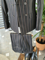 Load image into Gallery viewer, Elche Black Slim Fit Double Breasted Pinstripe Suit-baagr.myshopify.com-suit-BOJONI
