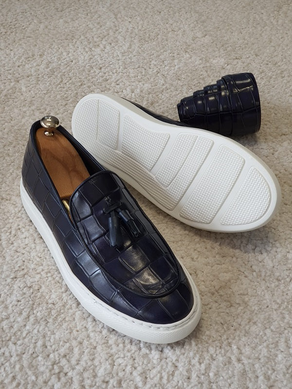 Monteri Navy Blue Tassel Loafers-baagr.myshopify.com-shoes2-brabion