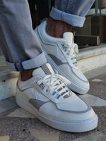 Load image into Gallery viewer, Bano White High-Top Sneakers-baagr.myshopify.com-shoes2-brabion
