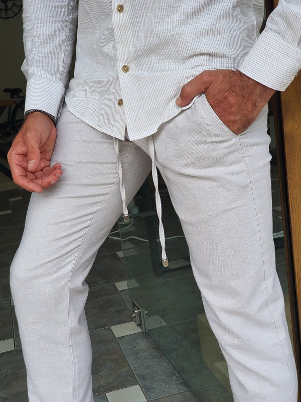 Bastoni Indigo Slim Fit Cotton Lycra Pants freeshipping - BOJONI