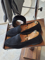 Load image into Gallery viewer, Julami Black Suede Penny Loafers-baagr.myshopify.com-shoes2-brabion
