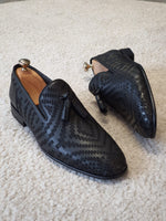 Load image into Gallery viewer, Julami Black Tassel Loafers-baagr.myshopify.com-shoes2-brabion
