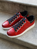 Load image into Gallery viewer, Lehi Red Low-Top Sneakers-baagr.myshopify.com-shoes2-BOJONI
