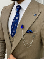 Load image into Gallery viewer, Verona Brown Slim Fit Peak Lapel Suit-baagr.myshopify.com-1-BOJONI
