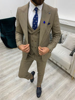 Load image into Gallery viewer, Verona Brown Slim Fit Peak Lapel Suit-baagr.myshopify.com-1-BOJONI

