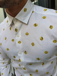 Toni Ogden Yellow Slim Fit Cotton Shirt-baagr.myshopify.com-Shirt-BOJONI