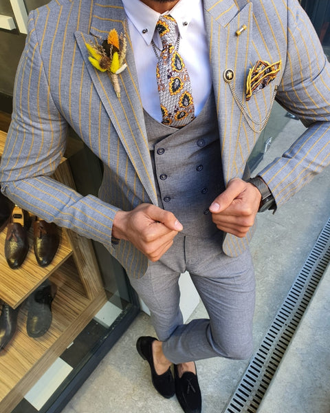 Men Yellow Designer Suit, Cotton at Rs 5500/set in Mumbai | ID: 7422379612