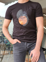 Load image into Gallery viewer, Lerna Black Slim Fit Crew Neck Cotton T-Shirt-baagr.myshopify.com-T-shirt-BOJONI
