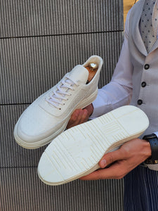 Forenza White Lace Up Shoes-baagr.myshopify.com-shoes2-BOJONI