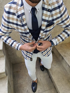 Verno Skyesville White Slim Fit Plaid Suit-baagr.myshopify.com-suit-BOJONI