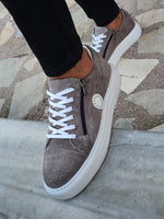 Load image into Gallery viewer, Salerno Gray Mid-Top Zipper Sneakers-baagr.myshopify.com-shoes2-brabion
