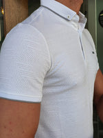 Load image into Gallery viewer, Lerno White Slim Fit Polo T-Shirt-baagr.myshopify.com-T-shirt-BOJONI
