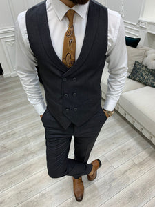 Verona Dark Gray Slim Fit Peak Lapel Suit-baagr.myshopify.com-1-BOJONI