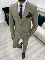 Load image into Gallery viewer, Palermo Beige Slim Fit Double Breasted Suit-baagr.myshopify.com-1-BOJONI
