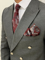 Load image into Gallery viewer, Palermo Gray Slim Fit Double Breasted Suit-baagr.myshopify.com-1-BOJONI
