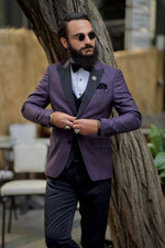 Load image into Gallery viewer, Bojoni Amato New Season Slim Fit Purple Tuxedo
