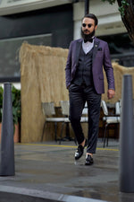 Load image into Gallery viewer, Bojoni Amato New Season Slim Fit Purple Tuxedo
