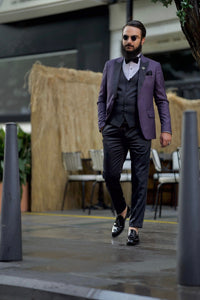 Bojoni Amato New Season Slim Fit Purple Tuxedo