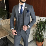 Load image into Gallery viewer, Bojoni Cagliari Grey Slim-Fit Suit 3-Piece
