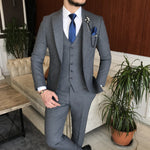 Load image into Gallery viewer, Bojoni Cagliari Grey Slim-Fit Suit 3-Piece
