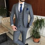 Load image into Gallery viewer, Bojoni Cagliari Grey Slim-Fit Suit 3-Piece
