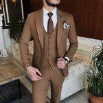 Load image into Gallery viewer, Bojoni Cagliari Brown Slim-Fit Suit 3-Piece
