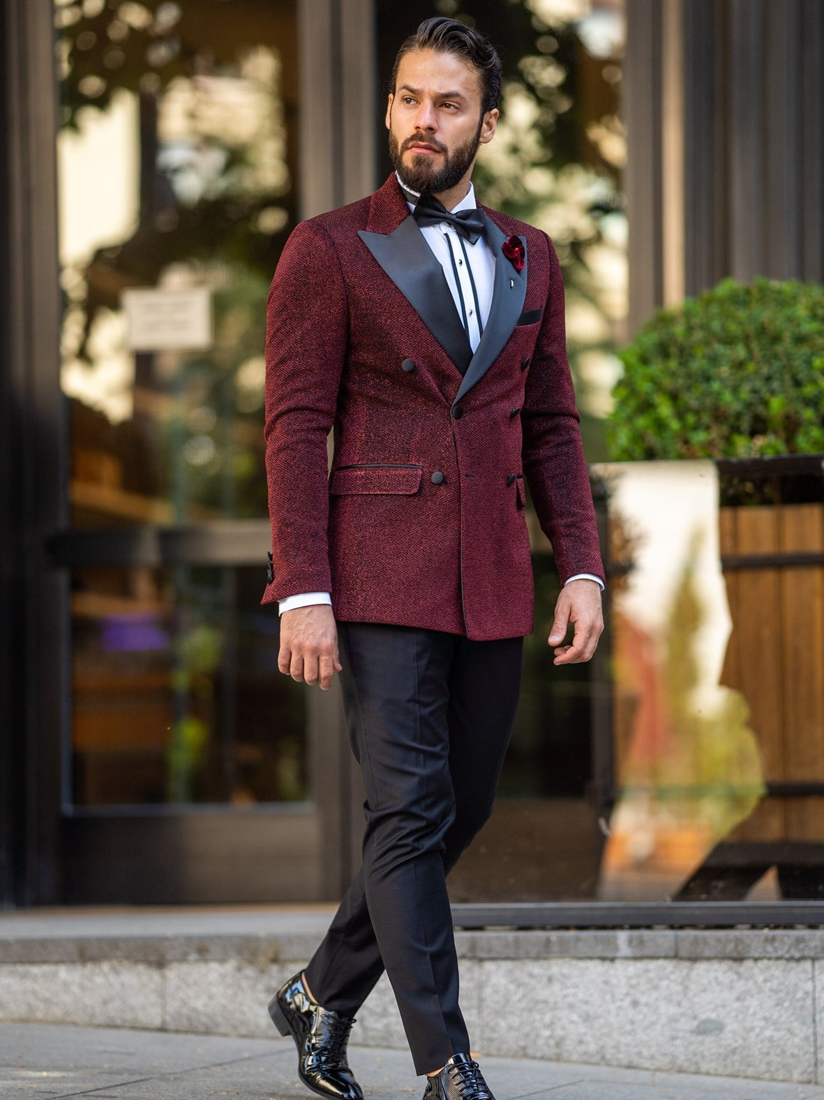 Bordeaux sale velvet blazer