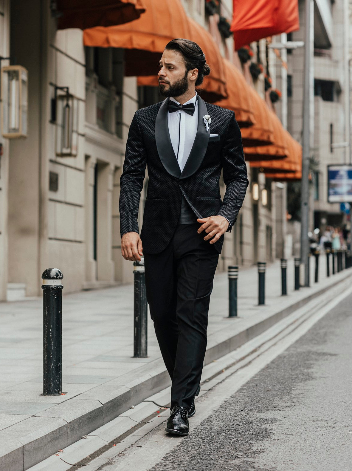 Bojoni Cagliari Black Slim-Fit Tuxedo 2-Piece