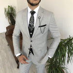 Load image into Gallery viewer, Bojoni Cagliari Grey Slim-Fit Suit 3-Piece
