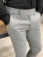 Load image into Gallery viewer, Ferrar Gray  Plaid Pants-baagr.myshopify.com-Pants-BOJONI
