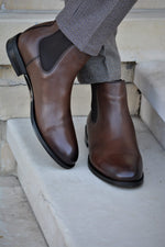 Load image into Gallery viewer, Vicenza Calf Leather Boots Brown-baagr.myshopify.com-shoes2-brabion
