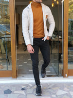 Load image into Gallery viewer, Saponi Slim-fit Buttoned Knitwear Jacket Gray-baagr.myshopify.com-Jacket-BOJONI
