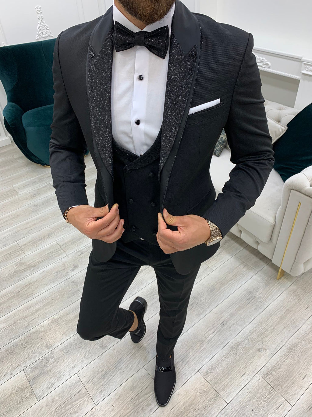 Rialzetti Black Space Slim Fit Tuxedo-baagr.myshopify.com-1-BOJONI