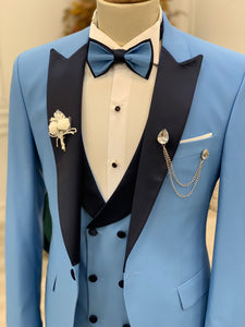 Antonio Blue Slim Fit Tuxedo