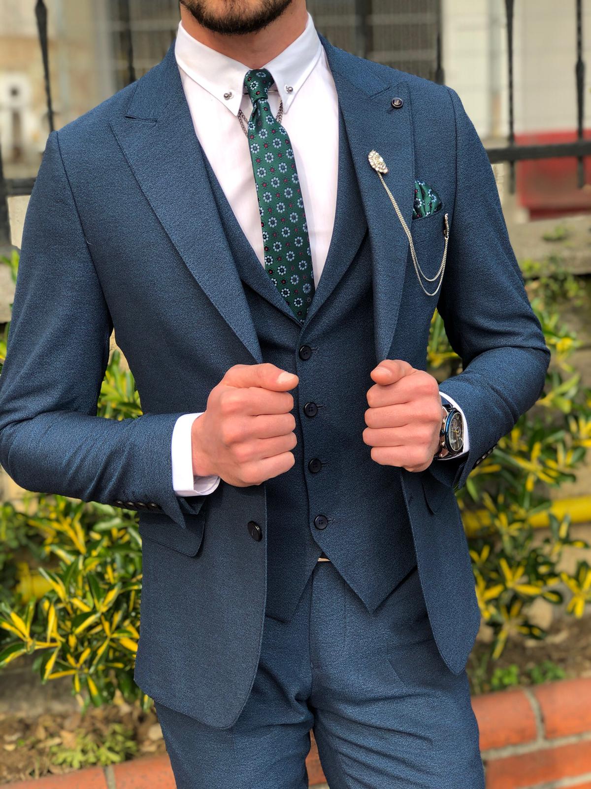 Pantiff Slim-Fit Suit Vest Navy | BOJONI