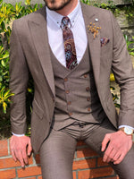 Load image into Gallery viewer, Mandos  Slim-Fit  Suit Vest Brown-baagr.myshopify.com-suit-BOJONI
