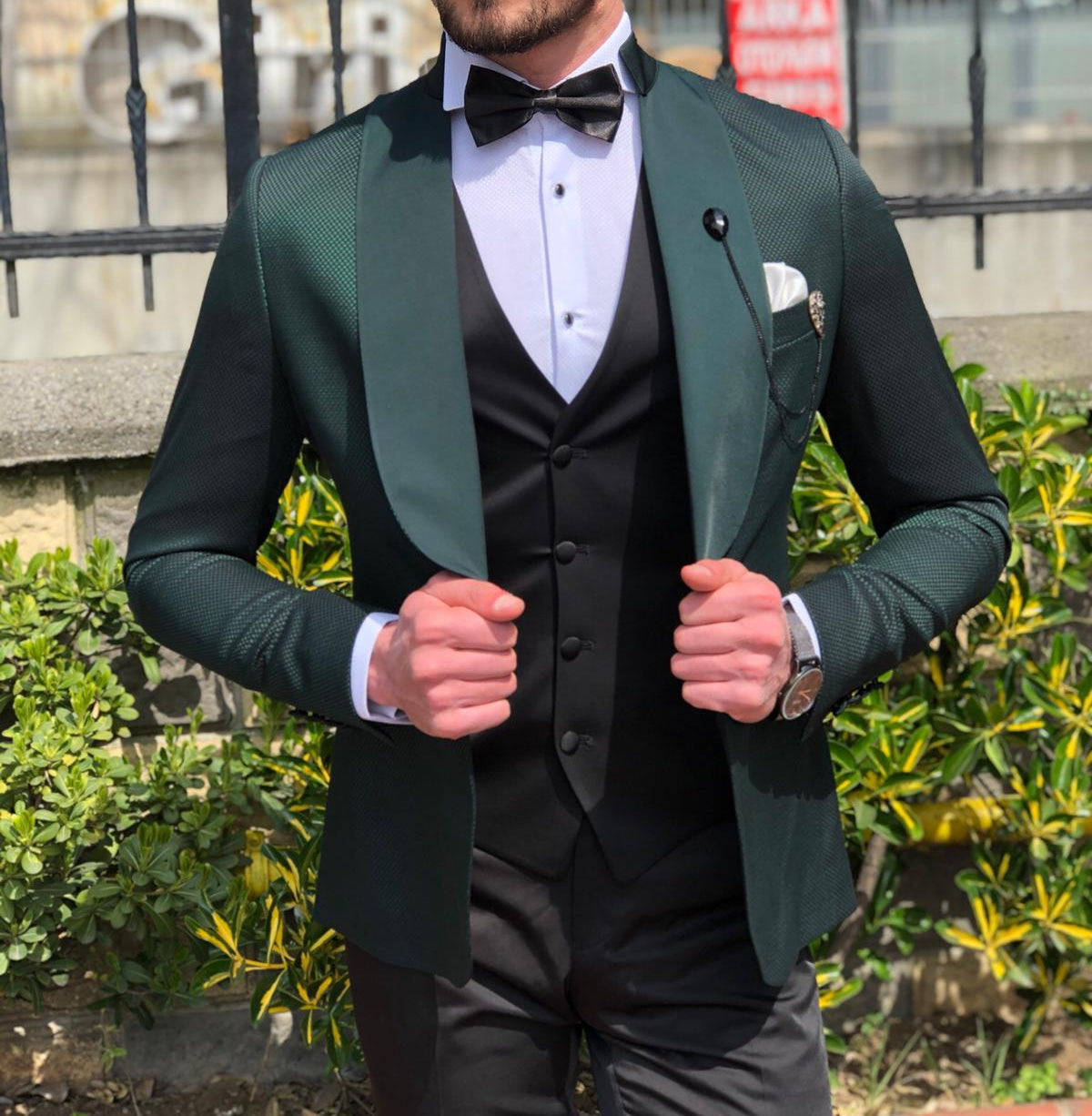 Emerald green 2025 suit vest
