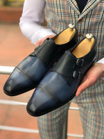 Load image into Gallery viewer, Densoss Limited Leather Shoes Navy Blue-baagr.myshopify.com-shoes2-BOJONI
