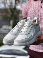 Load image into Gallery viewer, Laced Sports Sneakers  White-baagr.myshopify.com-shoes-BOJONI

