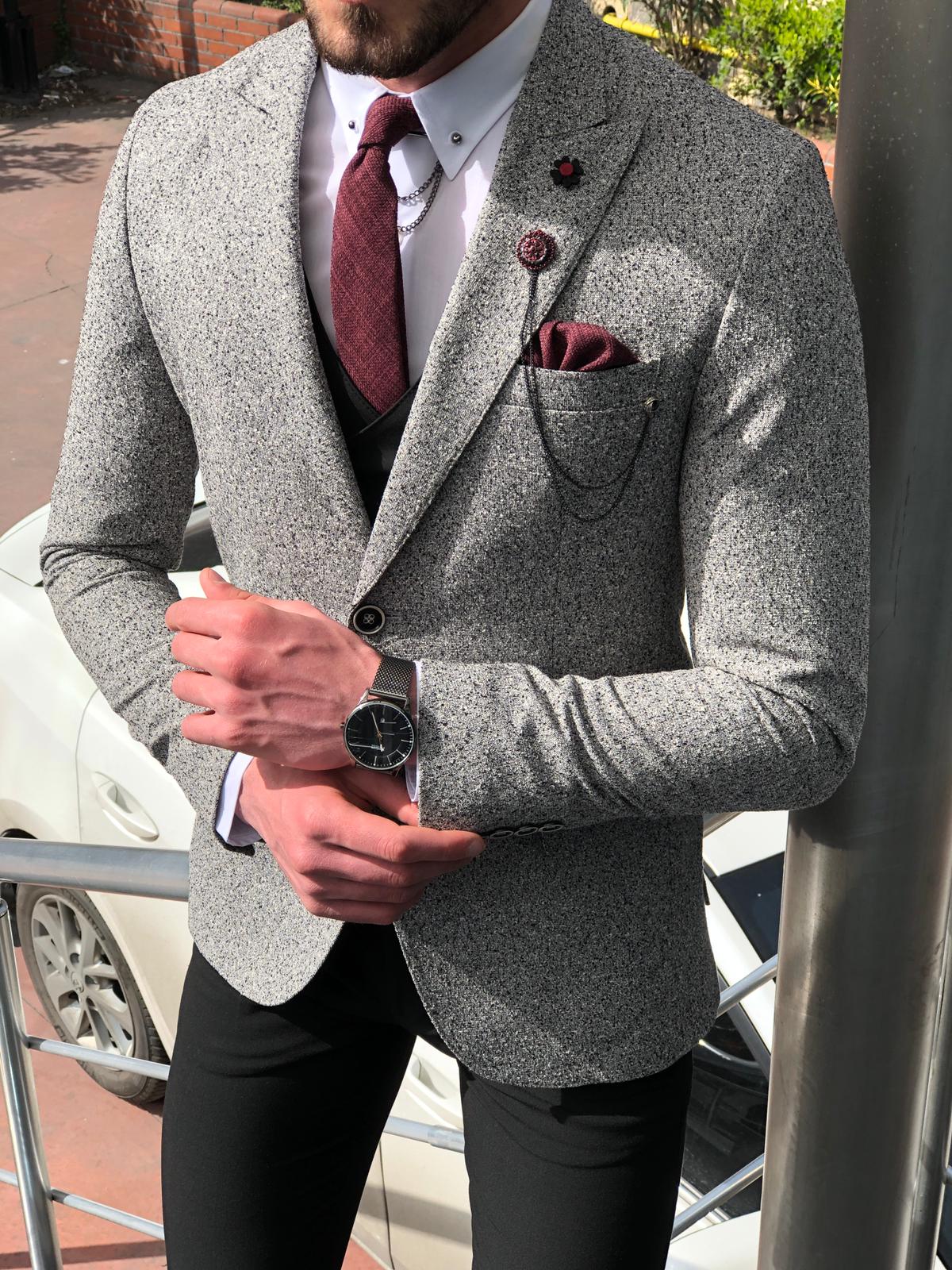 Grey suit 2025 burgundy vest
